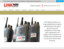 Tablet Screenshot of linkradioservices.co.uk